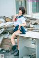 Coser@蠢沫沫 (chunmomo) Vol.035: 天台JK (40 photos)